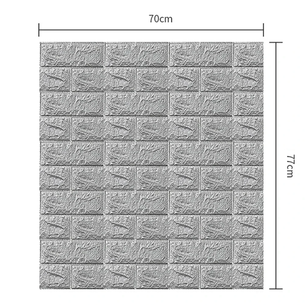 70cm*77cm*3m 3D Brick Pattern Wall Sticker Adhesive Panel Waterproof Living Room Wallpapers Home Decoration Luxury Home Decorate