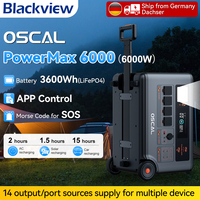 Blackview Oscal PowerMax 6000 6000W Rugged Power Station, 3600Wh LiFePO4 Battery, 14 Outlets, 3500+ Life Circle, Smart APP Control, 5 LED Light Modes, Morse Code Signal