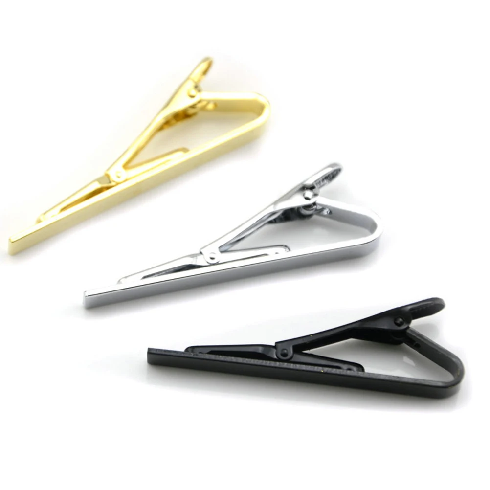 

3 Pcs Tie Clips Uniform Metal Clamp Pinch One Body Smooth Men Necktie Clasp Tidy Convenient