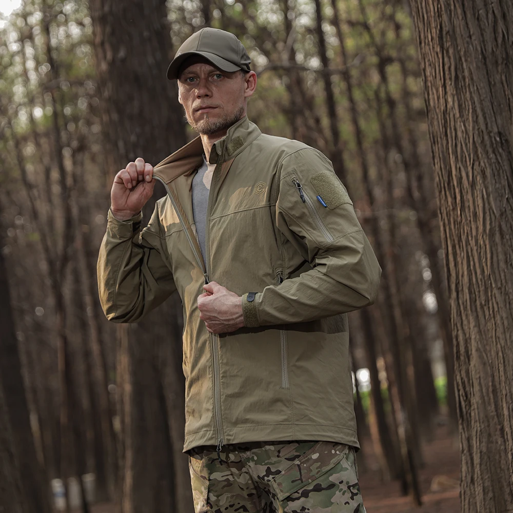 Emersongear BlueLabel Falco Chaqueta táctica ligera Abrigo de corte ergonómico ligero Acampamento al aire libre Viajes urbanos Nylon