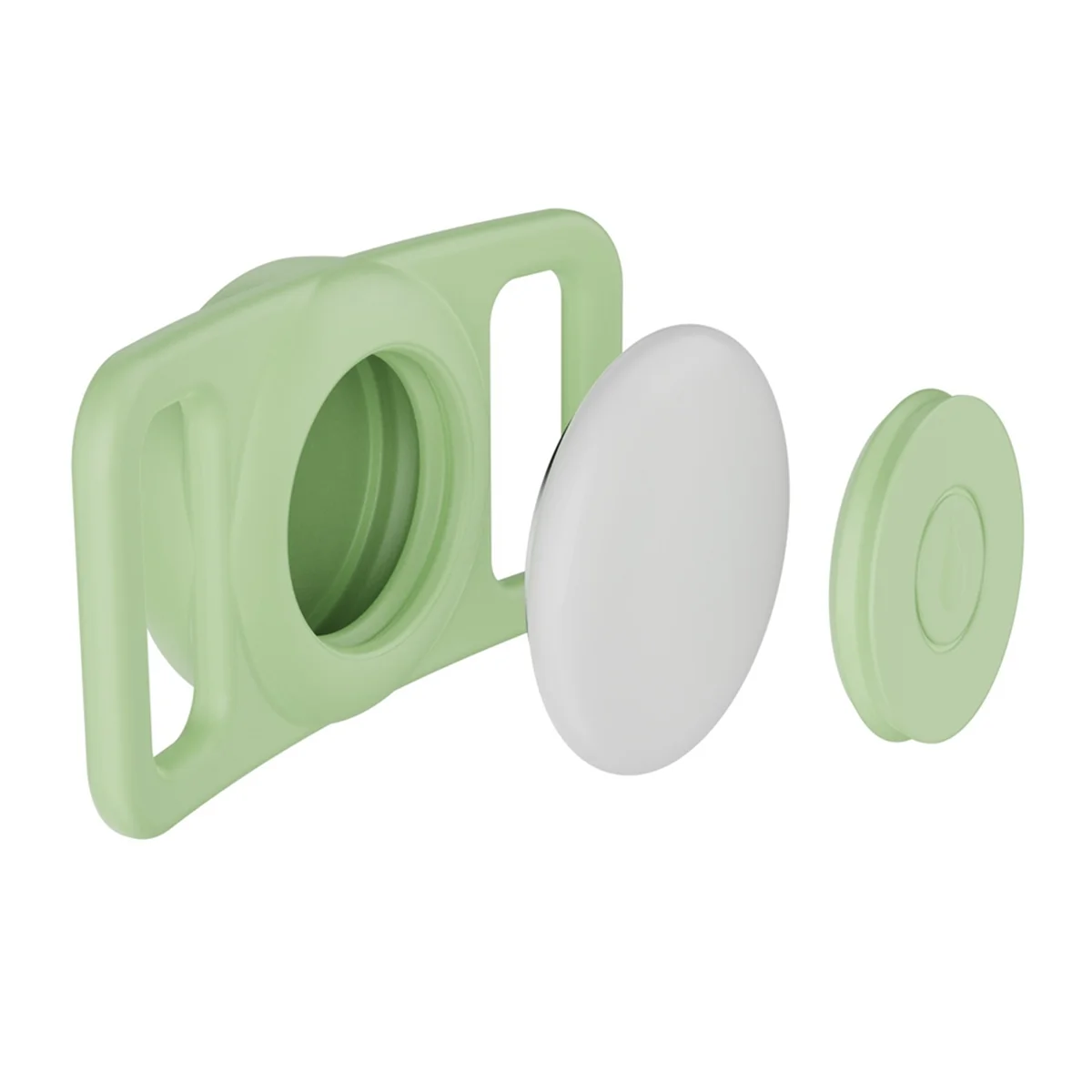 حافظة تحديد المواقع لجهاز Apple AirTag Pet من السيليكون لمنع فقدان الصفقة الفائقة باللون الأخضر المخضر