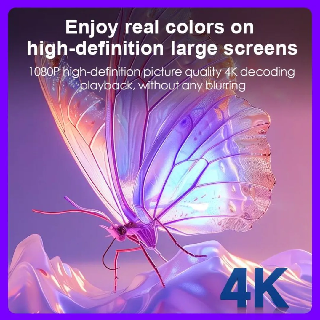 HY700 Top-Selling Horizontal Correction Smart Projector 4K with Built-In HD and Speaker for Room Decor and Office Projection