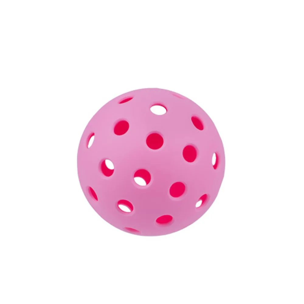 Joysent Durable Outdoor Pickleball Balls 40 Holes 74mm Training Paddle Ball TPE Plastic Competition Practice Pink image 5