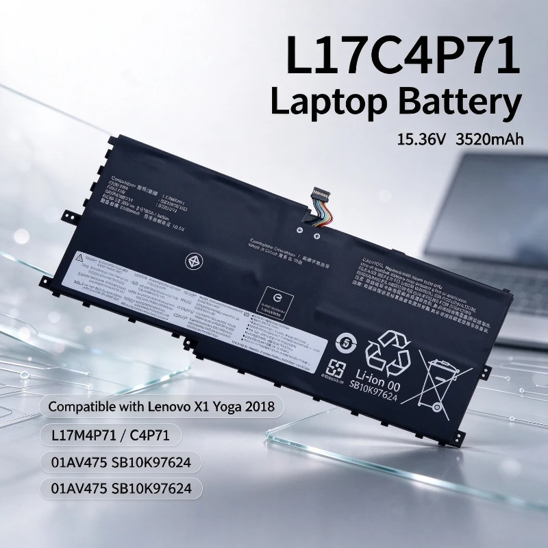 Compatible with Lenovo X1 Yoga 2018 L17M4P71/C4P71 01AV475 SB10K97624 High-Quality Laptop Battery