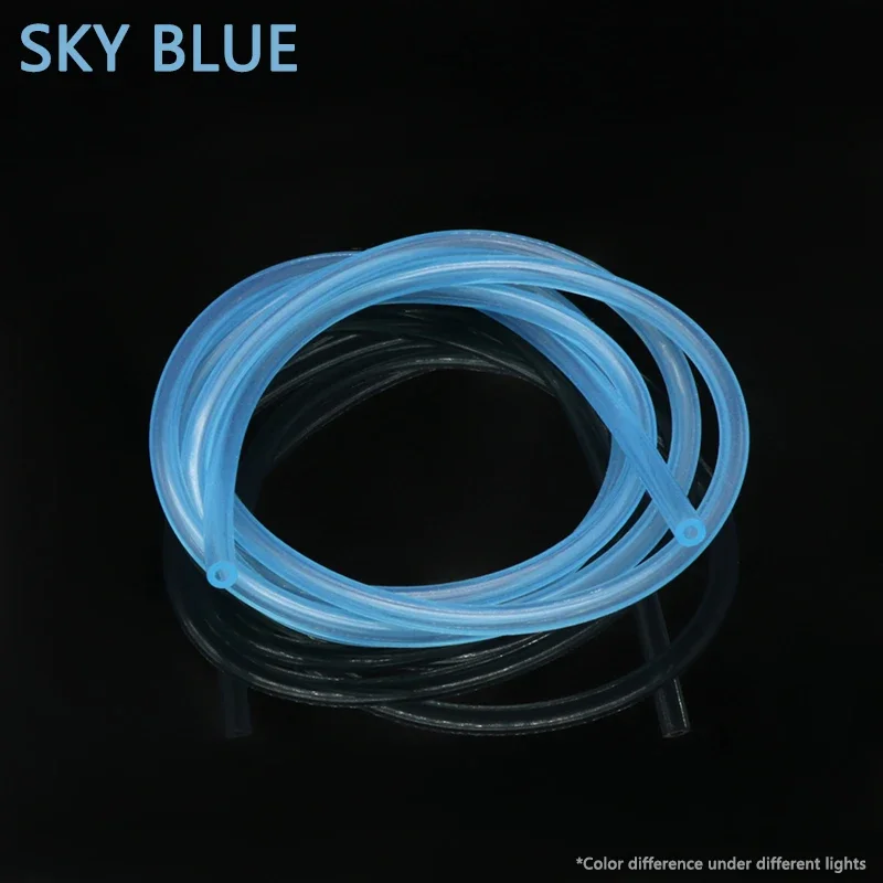 1/5/10M Sky Blue Food Grade Silicone Rubber Hose 2x4mm 3x5mm 4x6mm 5x7mm 6x8mm Flexible Nontoxic Silicone Tube