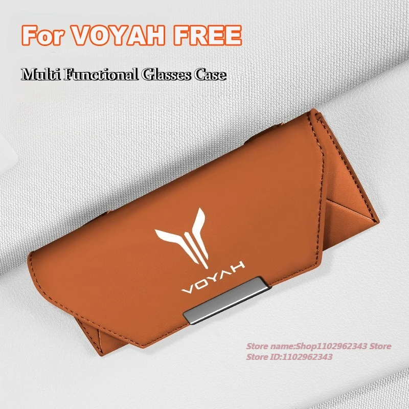 

For VOYAH FREE Car Mounted Glasses Case Sunglasses Storage Box Sun Visor Card Clip Car Interior Modified Accessories