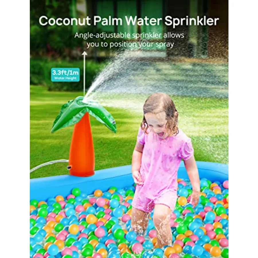 Aufblasbarer Kinderpool mit Rutsche, 241x190x102 cm, Blau