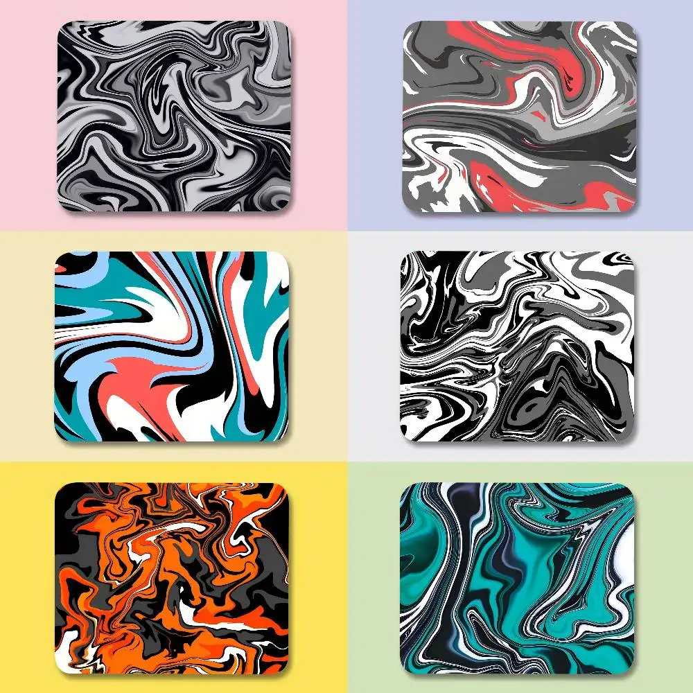 

Игровой коврик для мыши Strata Liquid, маленький, креативный, настольный коврик-подставка, аксессуар для игровой мыши, квадратный коврик