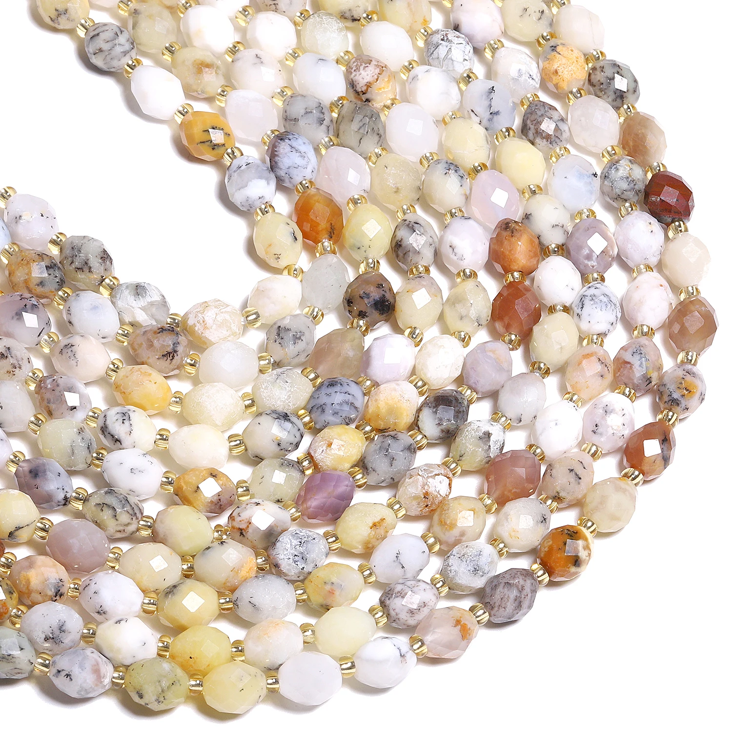 AAA الأوجه الطبيعية الأصفر أوبال حجر الخرز 8x7 مللي متر شكل بيضاوي الخرز لصنع المجوهرات Diy بها بنفسك الديكور اكسسوارات #5