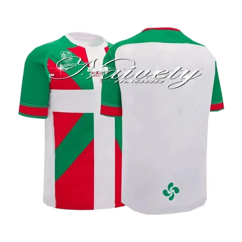 2026 صيف جديد الرجبي تي شيرت للبالغين الأطفال الرجال التدريب التجفيف السريع جيرسي للمراهقين Biarritz مروحة الملابس تي شيرت #3