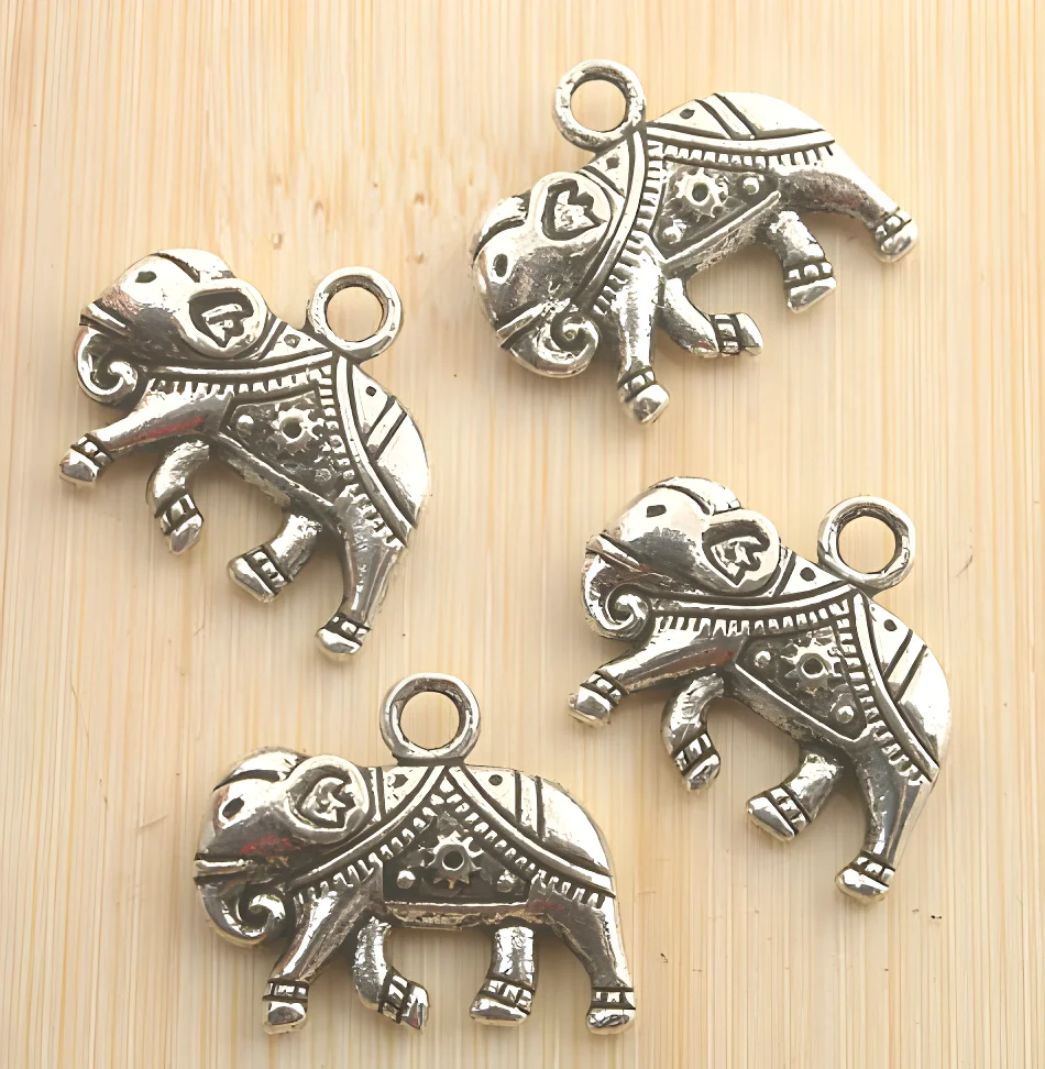 

15pcs 19*17mm Alloy matel elephant shaped pendants HWG1125