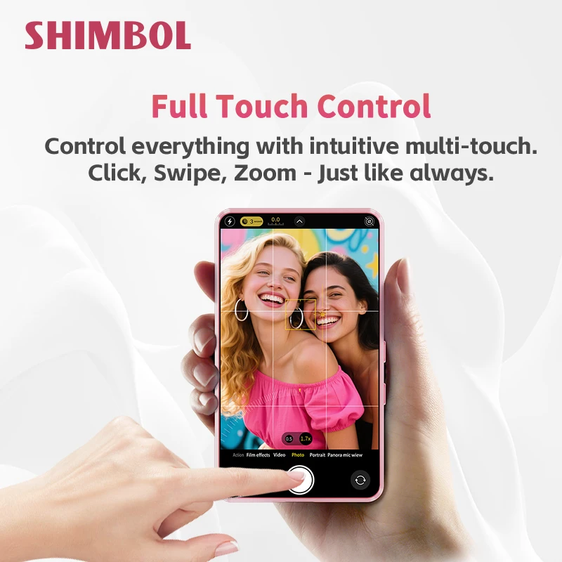 SHIMBOL P4 Selfie Monitor Screen Magnetic Rear Camera Display Perfect for Travel Vlogs & Instant Selfies
