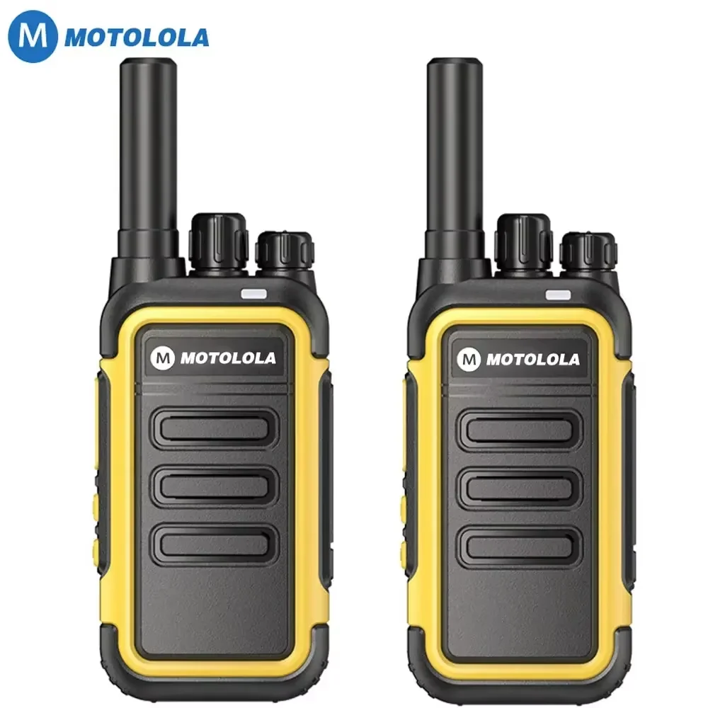 Motolola 2 uds Mini Walkie Talkie Radio bidireccional portátil conjunto de transceptor UHF walkie-talkies Radio Walkie Talkie COD de largo alcance