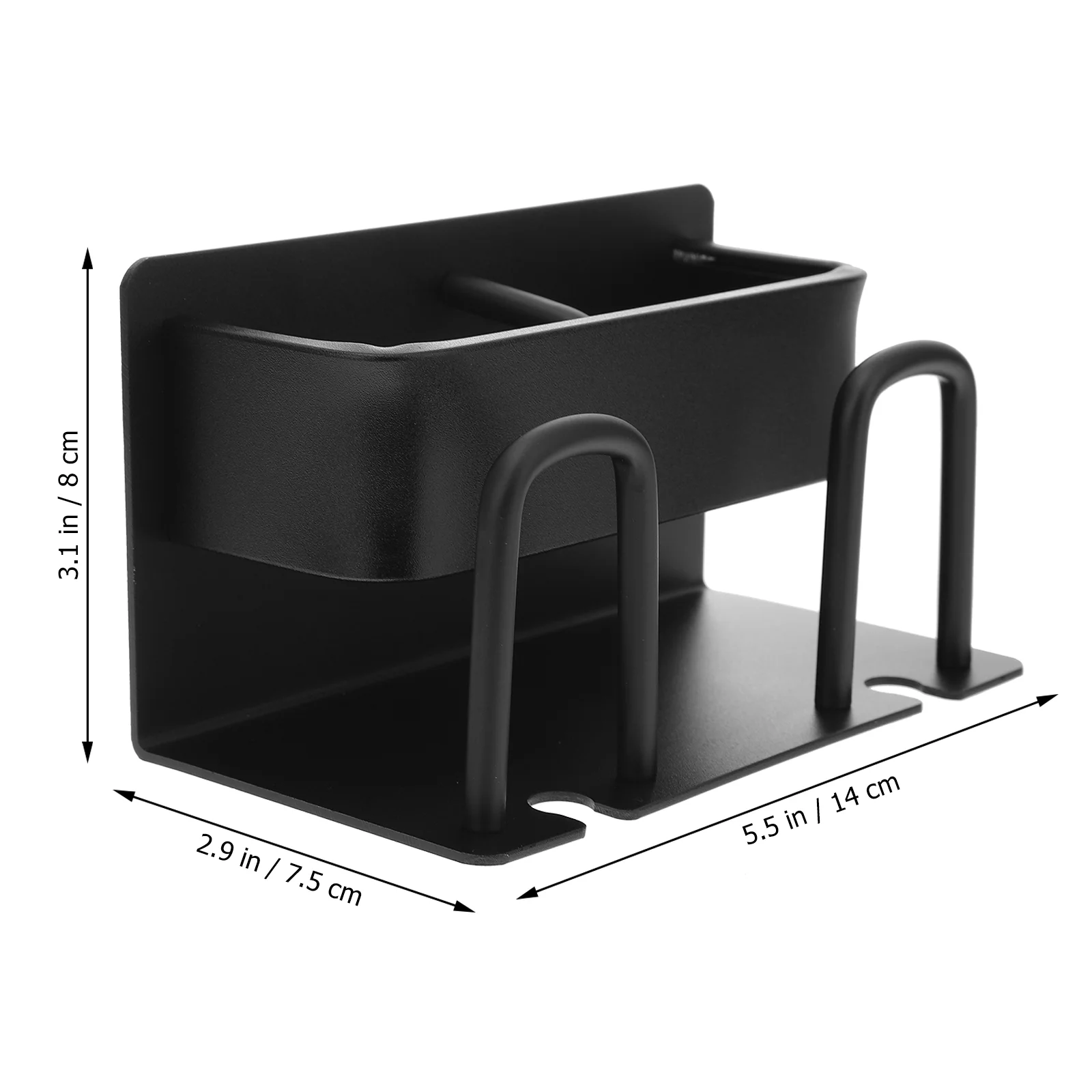 Tooth Brush Holder Toothbrush Rack Punch-free Cup No Punching Toothpaste Shelf Black Organizer