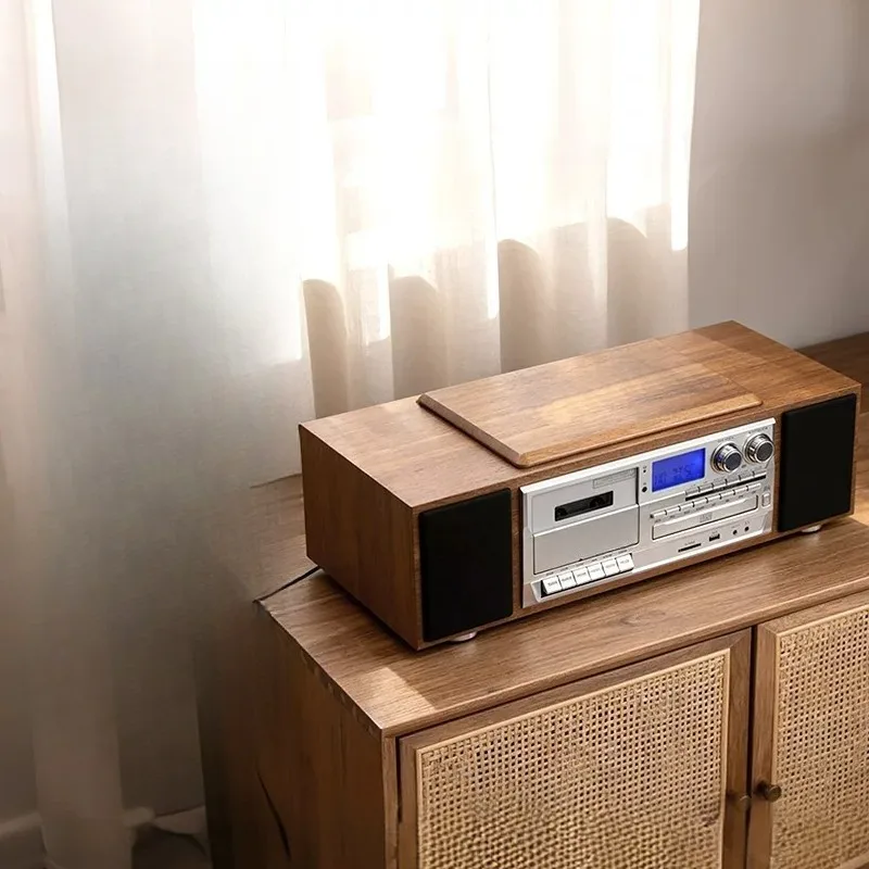 Vintage tape player, CD player, all-in-one machine, living room ornament, Bluetooth card speaker, music album player
