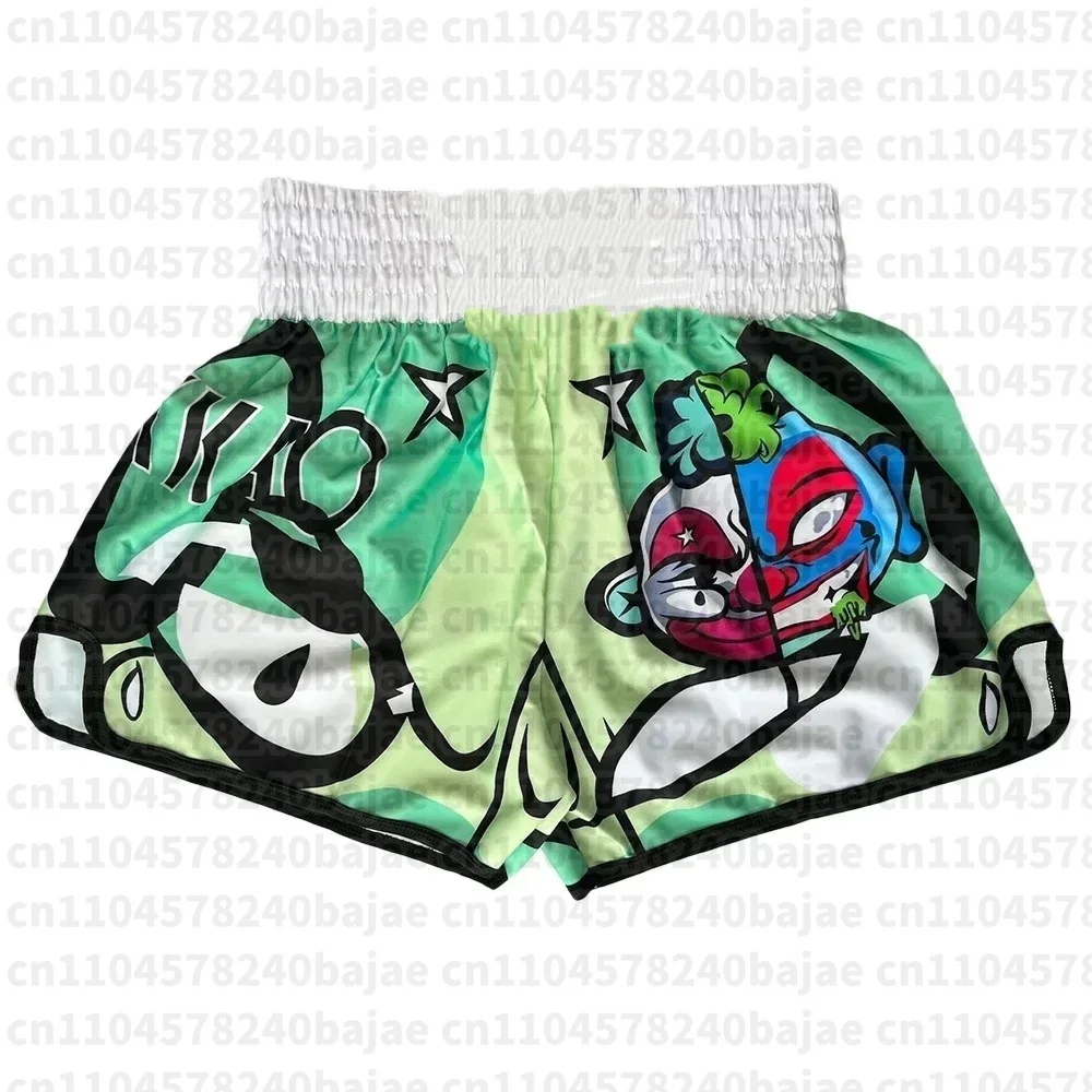 Herren- und Kinder-Muay-MMA-Thai-Kampfsport-Hallen-Shorts mit 3D-Cartoon-Druck, Fitness-Shorts, Sport- und Kampf-Shorts, Grappling-Shorts, Boxshorts – Detail 6