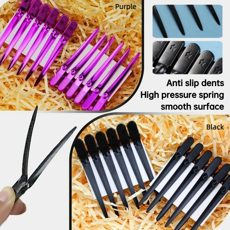 Stainless Steel Hair Styling Clip, Flat Mouthed Clip for Hairstylists to Position Hairstyles, and Styling Aid for Hair Styling