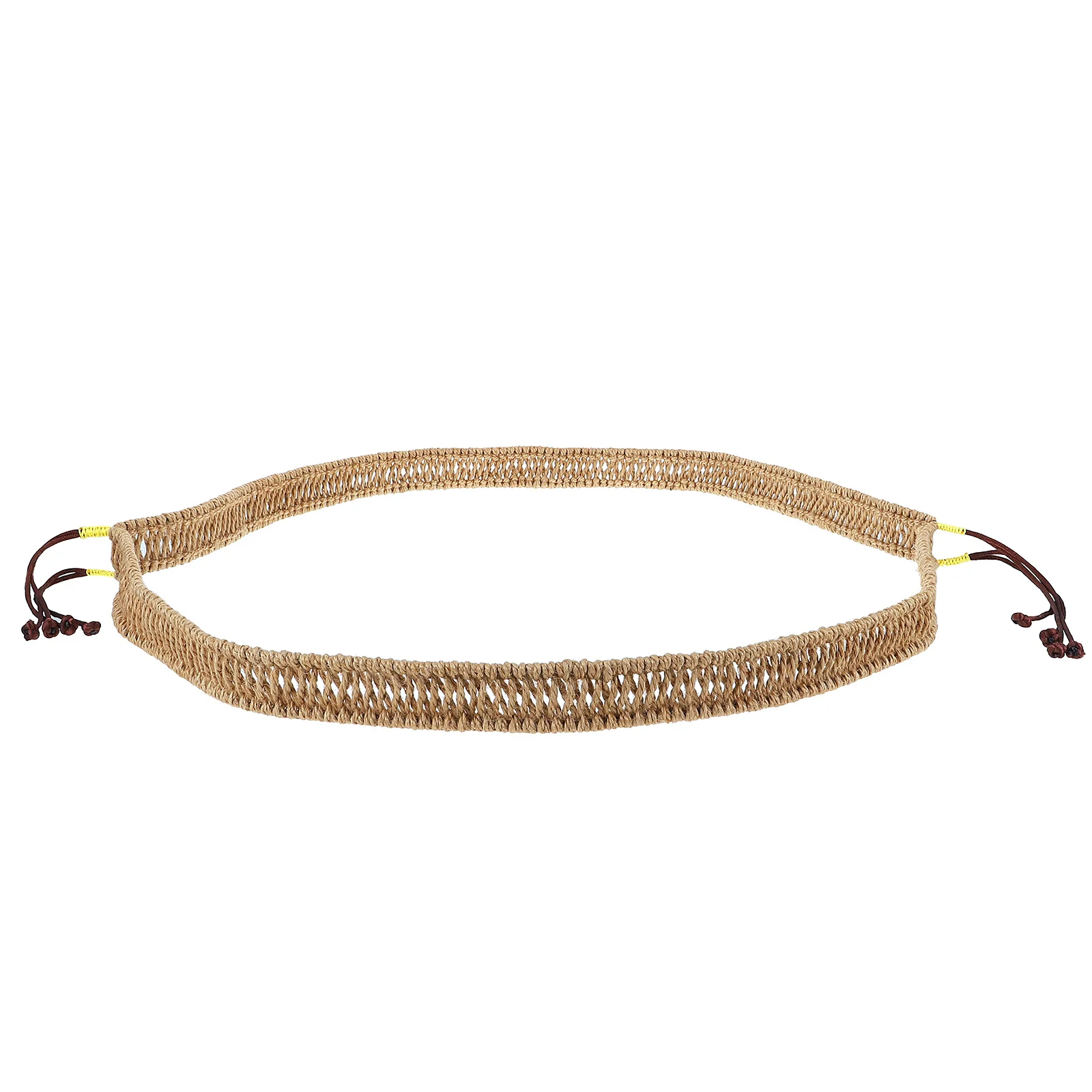 Retro Hemp for Craft Decor Rope Ethereal Drum Decorative Tambourine Rattan Weaving H made Craft Adjustable Long Rope