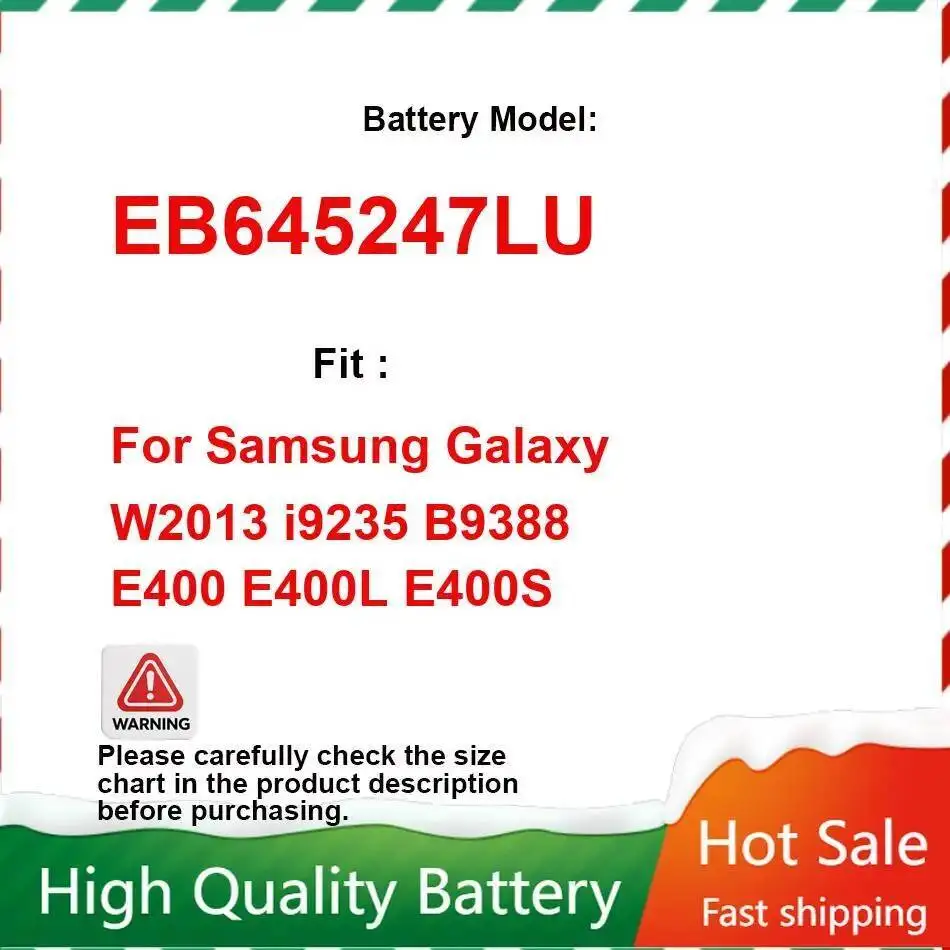 

For Samsung Galaxy W2013 I9235 B9388 E400 E400L E400S EB645247LU Safe And Reliable 1820Mah Mobile Phone Battery