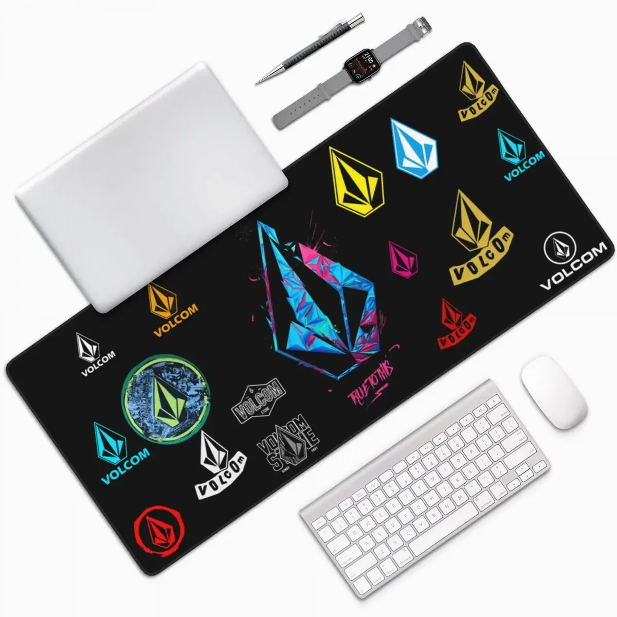 Volcom Logo Large Mouse Pad Computer Keyboard Mouse Mat Gamer PC Laptop Desk Mat Office Accessories Table Mats