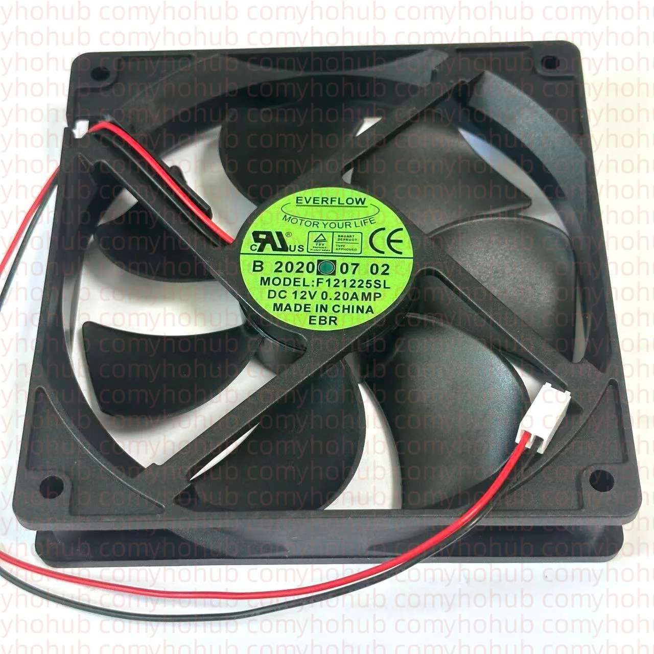 

EVERFLOW F121225SL DC 12 В 0,20 А 120x120x25 мм 2-проводной охлаждающий вентилятор для сервера