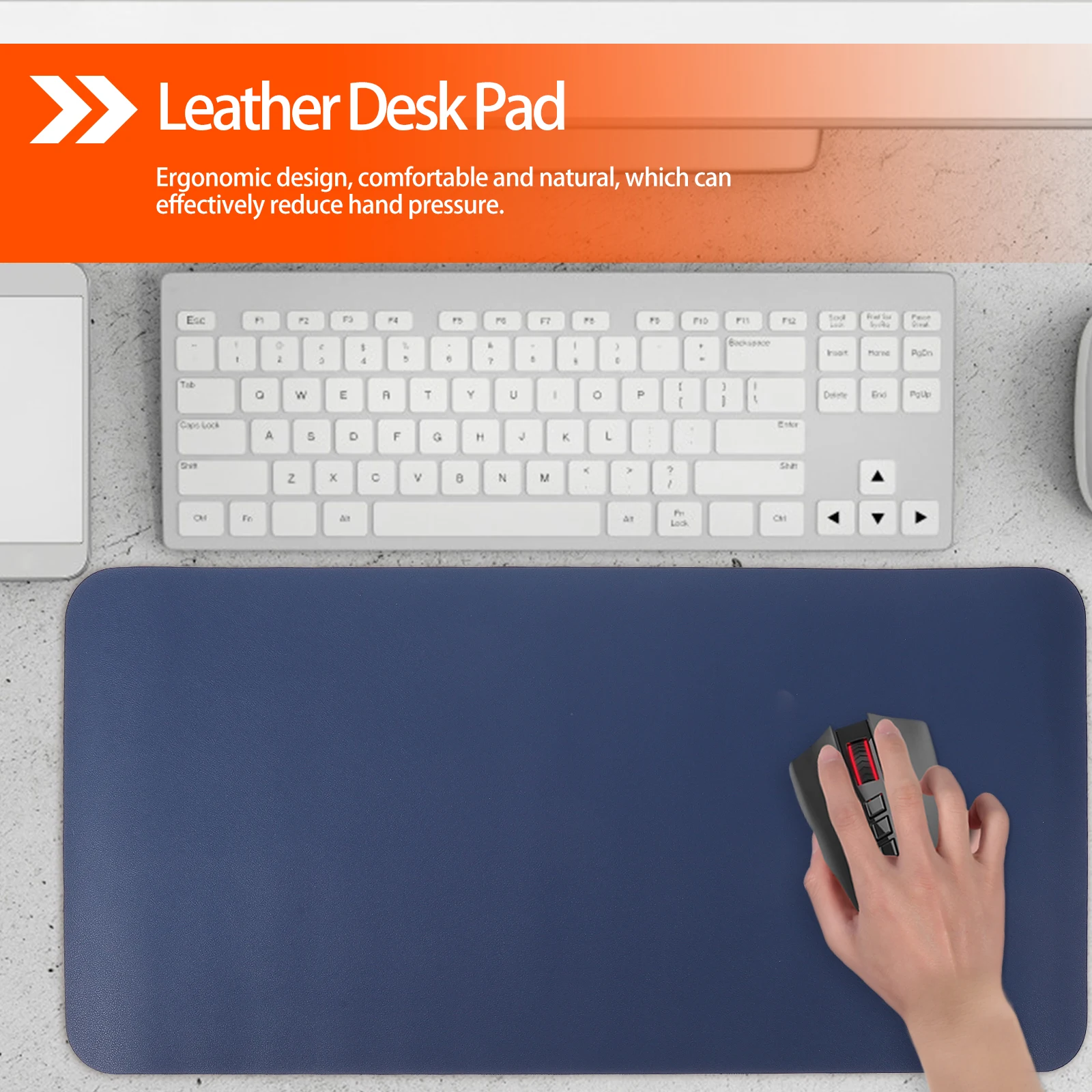 

Mouse Pad Office Desk Pad Protector Ergonomic Design Gaming Work Efficiency Waterproof Non-Slip Home Table Mat
