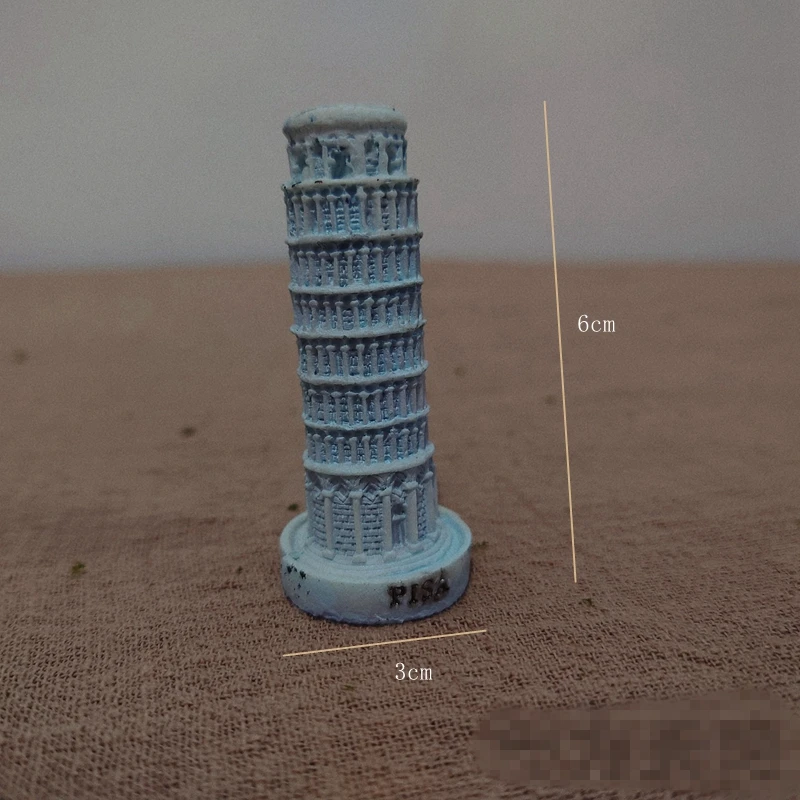 Roman Ancient Architecture Leaning Tower of Pisa Small Ornaments World Landmark Architectural Model Miniature Decoration