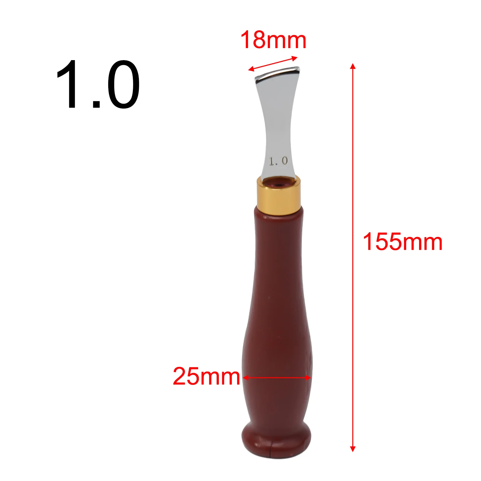 1.0-2.5mm Leather Creaser Arch Edge Sector Shallow Groove Crimper Pressure Line Punch Embedding Thread Leather Craft Tool