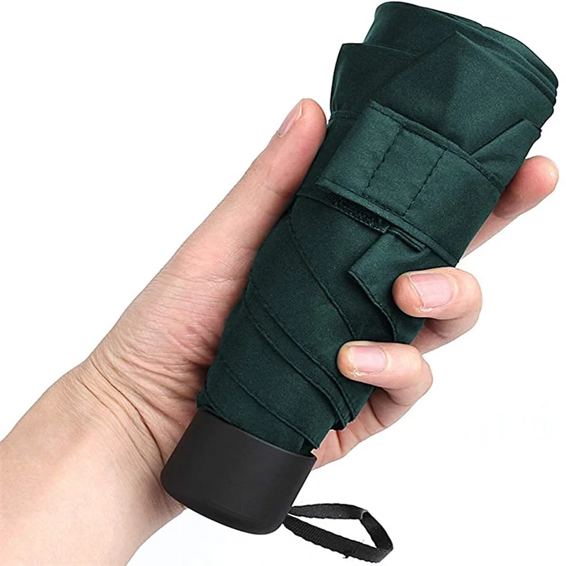 Ombrello pieghevole Mini ombrello con custodia leggera Design compatto per viaggi ombrellone portatile leggero ombrelli da sole e pioggia all\'aperto
