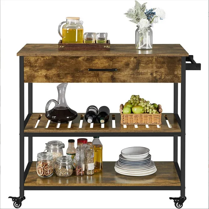 

-Kitchen Island With Storage Drawer Shelves