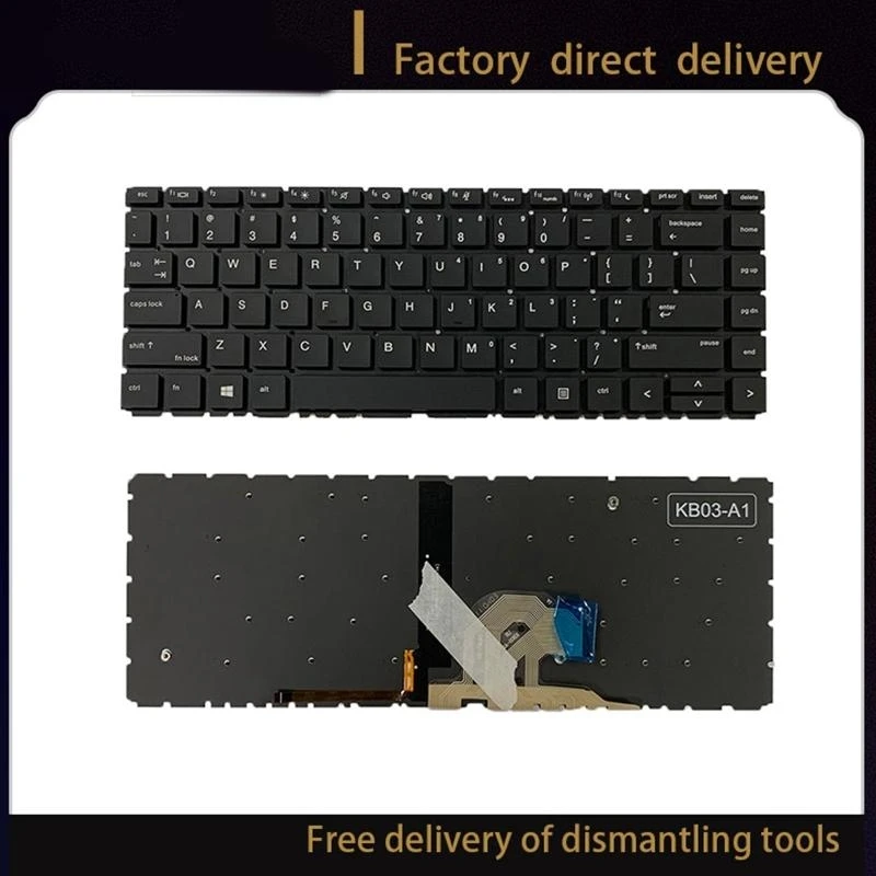 لوحة مفاتيح الكمبيوتر المحمول لـ Book 440 445 440 G7 445 G7 No Frame US Layout #2