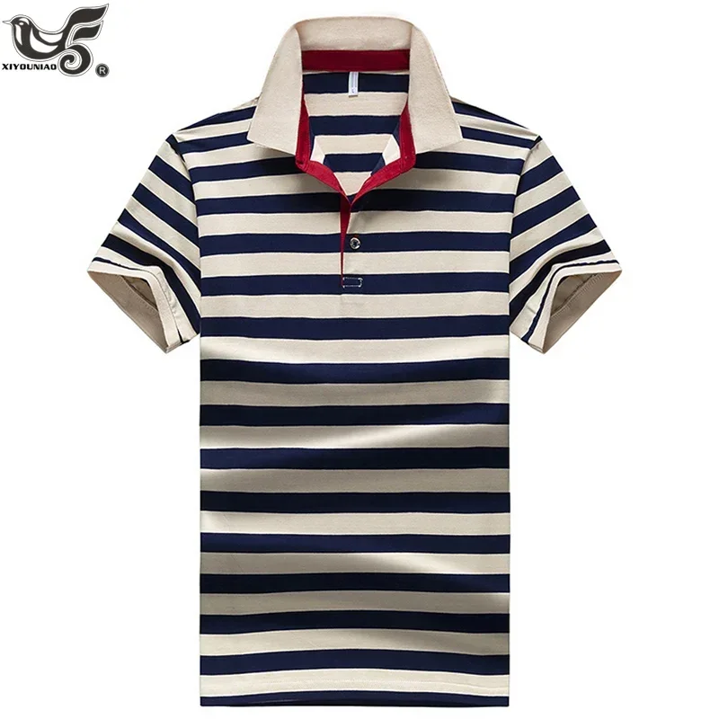 summer 95% cotton Classic Striped Polo Shirt men Short Sleeve Camisas men\'s streetwear business casual polo homme Brand Clothing