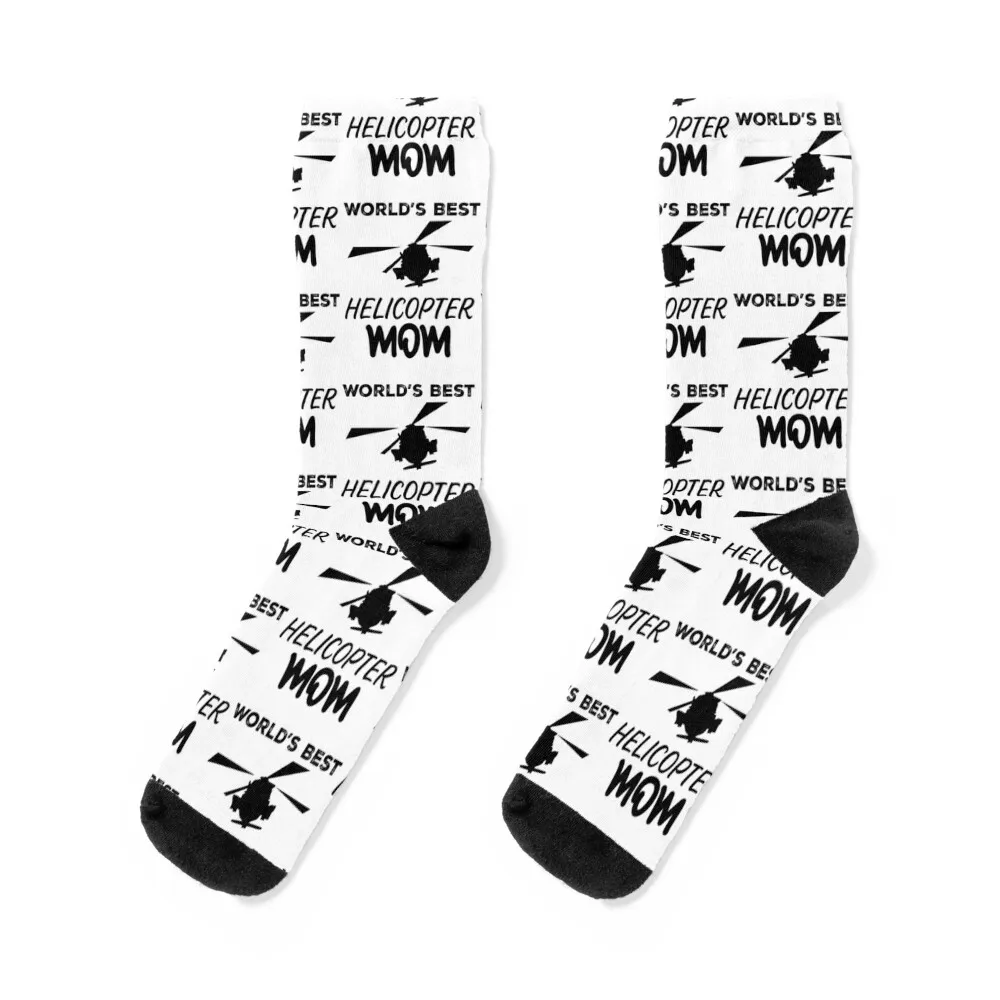 World's Best Helicopter mom Funny Helicopter Parent Socks designer short Climbing Man Socks Women's