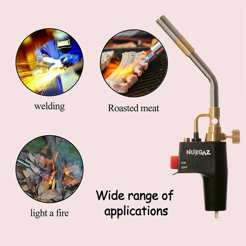 NURGAZ High Intensity Flame Welding Tools, Propane Gas Welding Kit For Light Welding, Soldering, Brazing, Heating