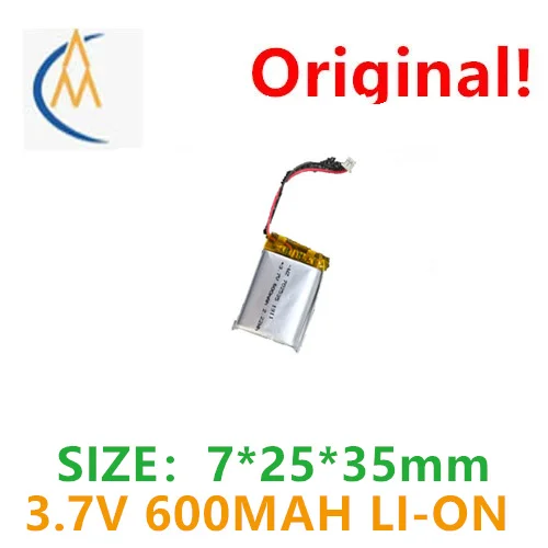 Original genuine 702535 lithium rechargeable battery 600MAH 3.7V strong light ribbon cable with sufficient capacity of 1.25