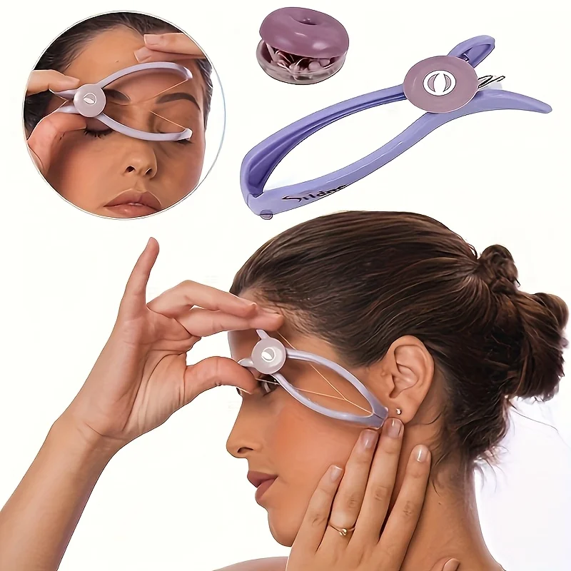 

Facial Hair Remover,Women' Shaving Clip Pulling Line Facial Hair Removal Tool,Spring Wire Wax Removal Tool,For Cheek,Eyebrow,hin