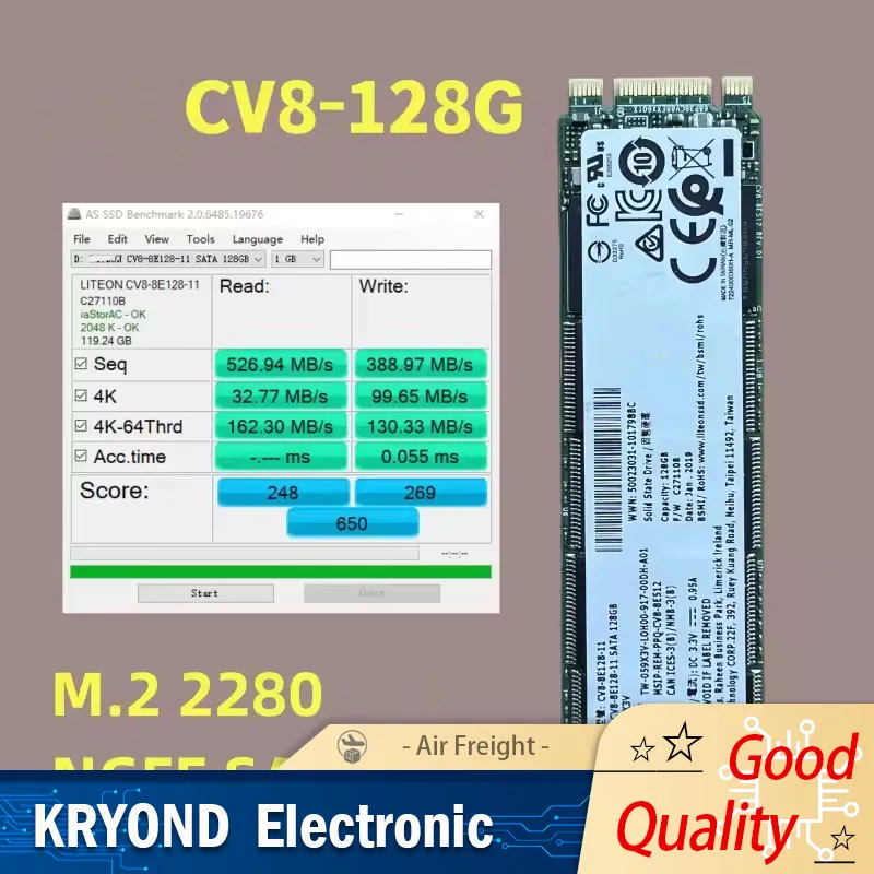 SATA NGFF M.2 محرك الحالة الصلبة CV8 8E128HP CV8-8E128-11 128 جيجابايت كمبيوتر محمول مكتبي لـ LITEON