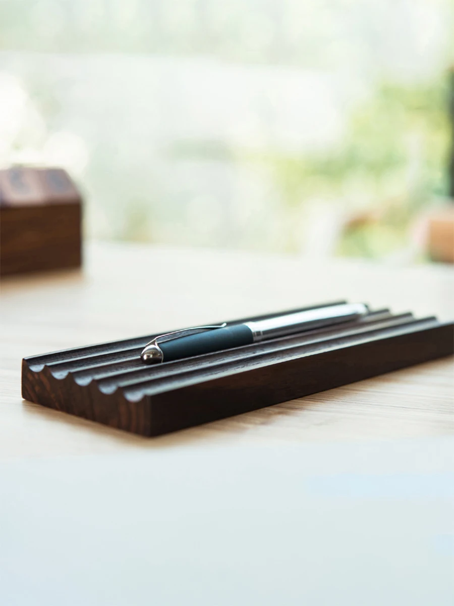 

Оригинальный деревянный лоток для ручек из красного дерева, настольный органайзер для канцелярии, держатель для ручек, креативный ретро-органайзер для стола, деревянный ящик для хранения