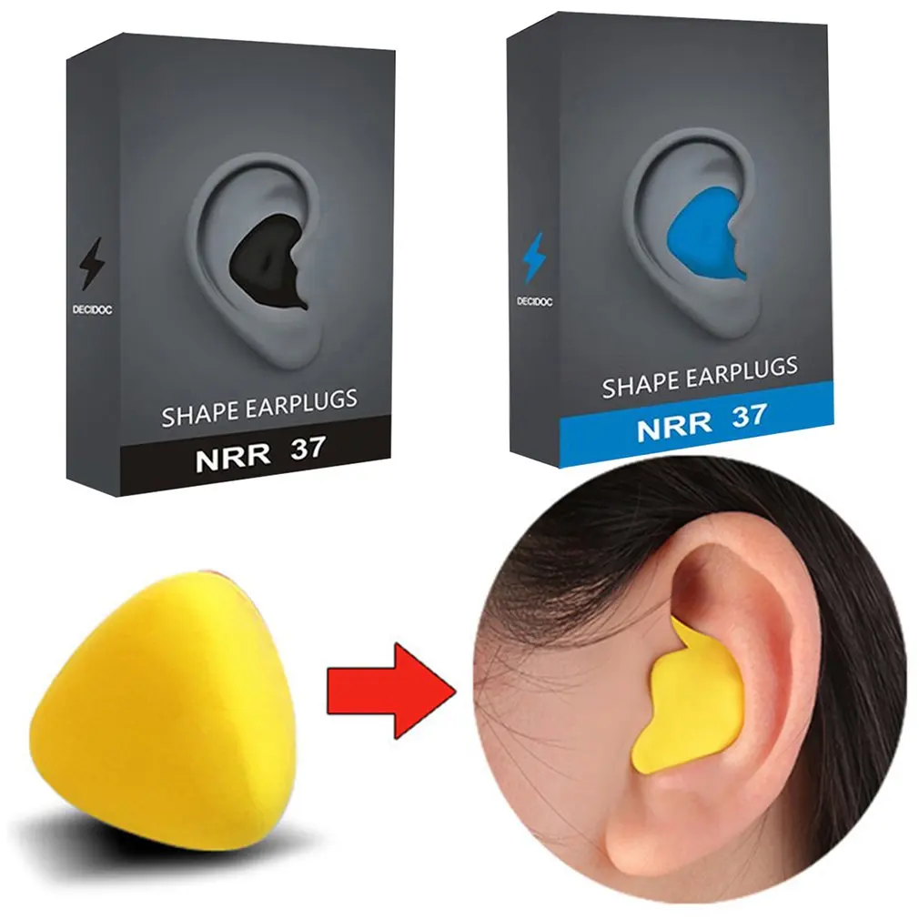 1 Pair Design Ear Plugs Noise Blocking Soundproof Anti-Slip Ear Plugs For Noise Reduction Soft Comfortable Sleeping Ear Cap