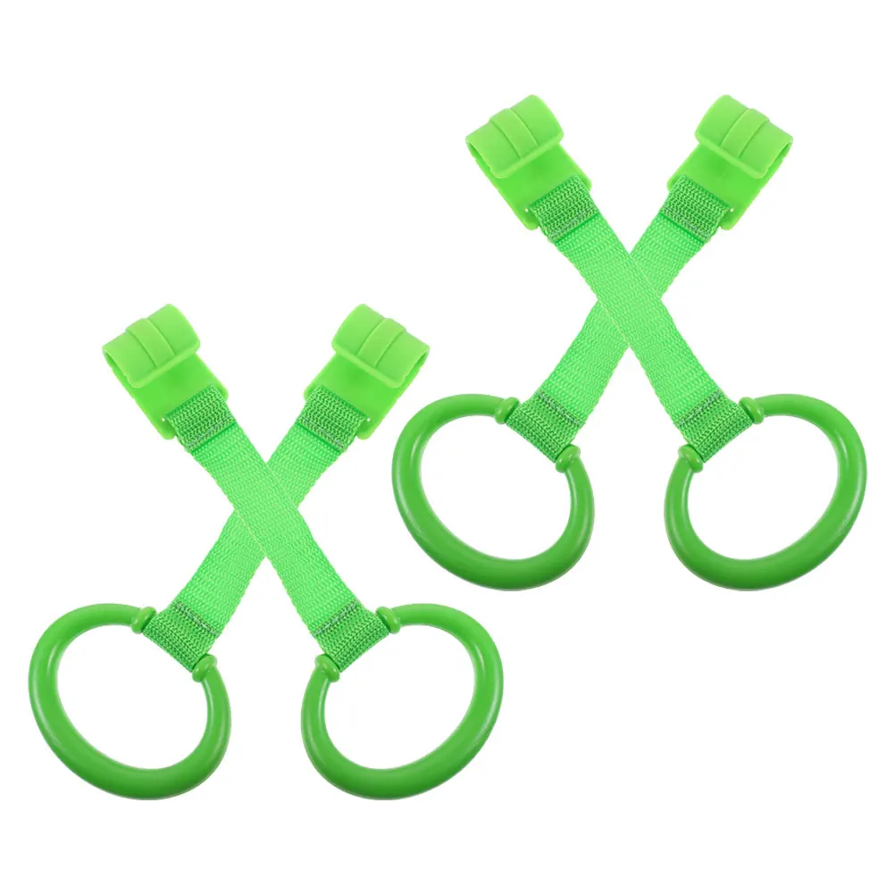 

4Pcs Baby Standing Pull Up Rings for Playpen Infant Crib Safety Hanging Rings Toddler Walking Exercise Assistance
