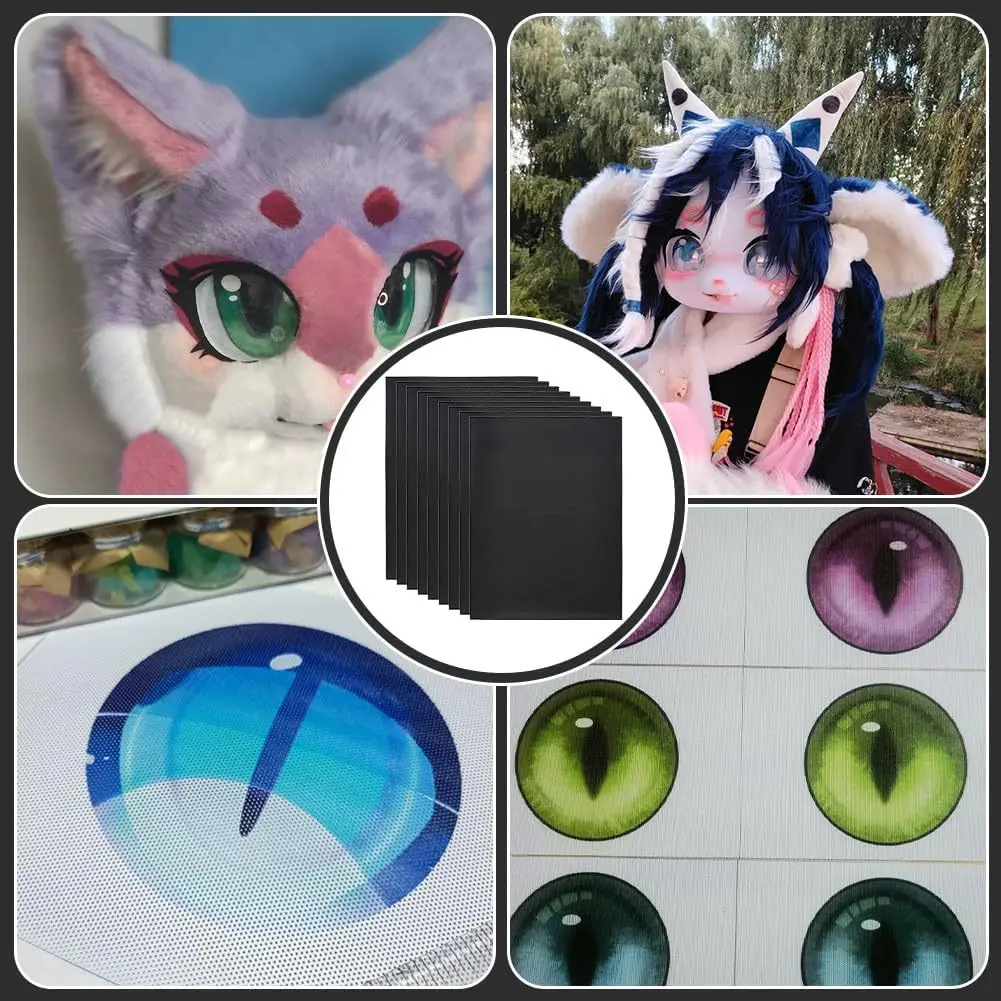 

Pvc Waterproof Eye Mesh Sheets White Plastic Craft Mesh For Mask Making Fursuit Cosplay Durable Breathable Printable Easy