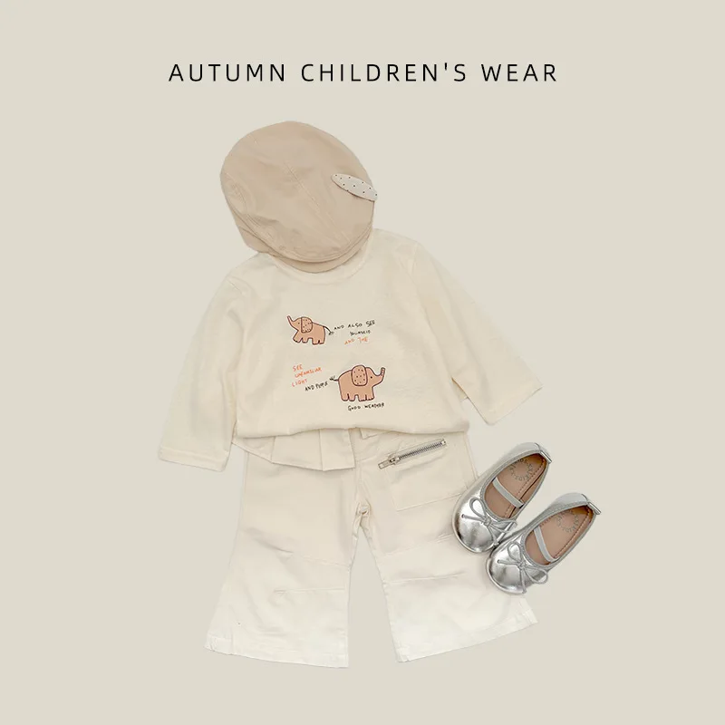 Girl Pants 2026 Spring and Autumn New Children's Clothing Korean Style Girl Baby Fashion Casual Fart Curtain Micro Slacks