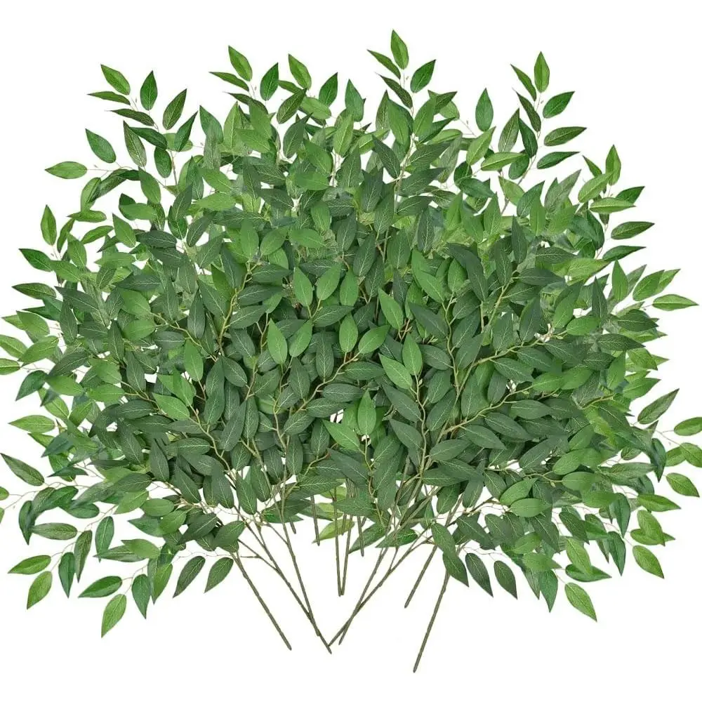 

50pc Artificial Ruscus Greenery Stems for Garlands, Bouquets, Decorations