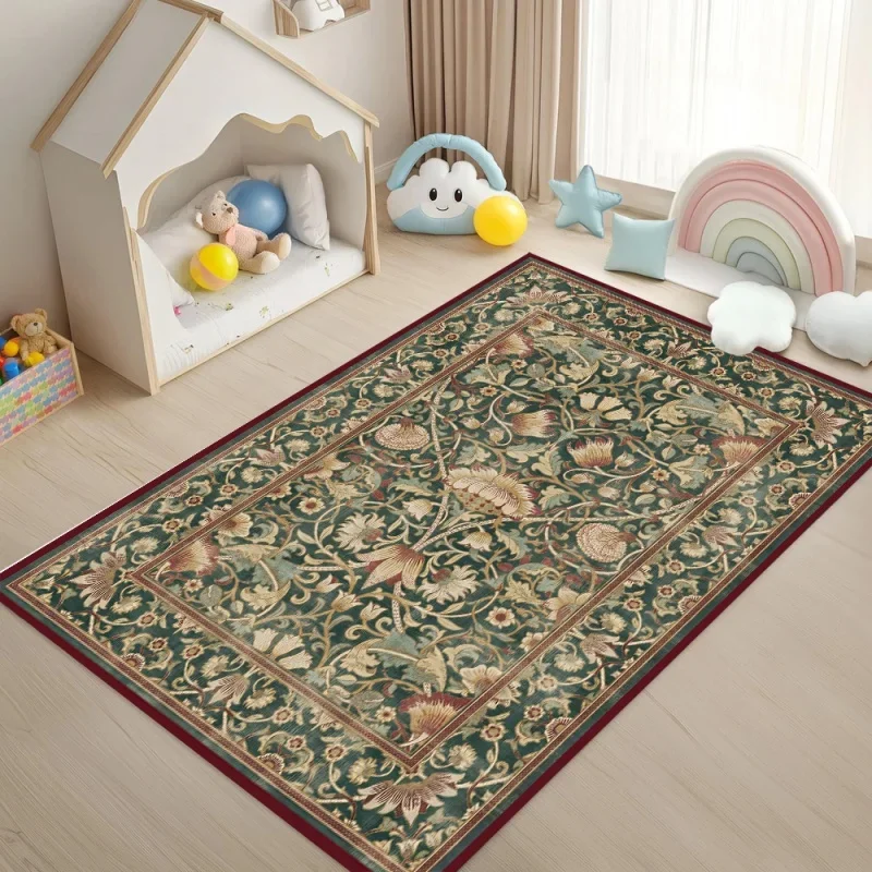 Medieval Forest Tapestry Area Rug Vintage Animal Print Non-Slip Carpet Boho Floor Mat for Living Room Bedroom - view 3