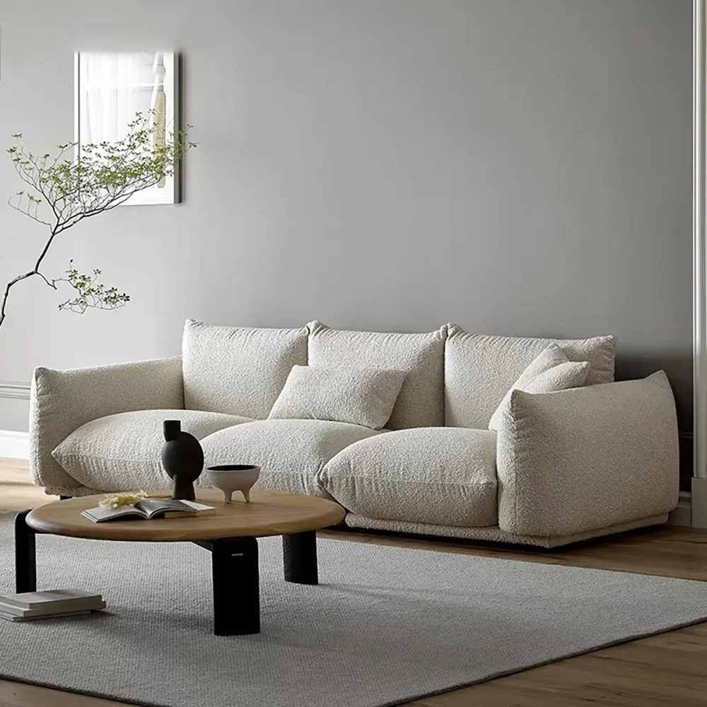 

Modern Bread Fabric Simple Living Room Cotton And Linen Combination Sofa