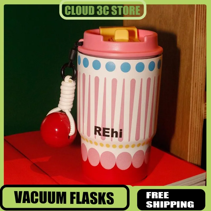 

REhi 480 мл термос кофейная чашка из нержавеющей стали изолированная бутылка для воды герметичные кружки для чая и молока двойные термобутылки для питья