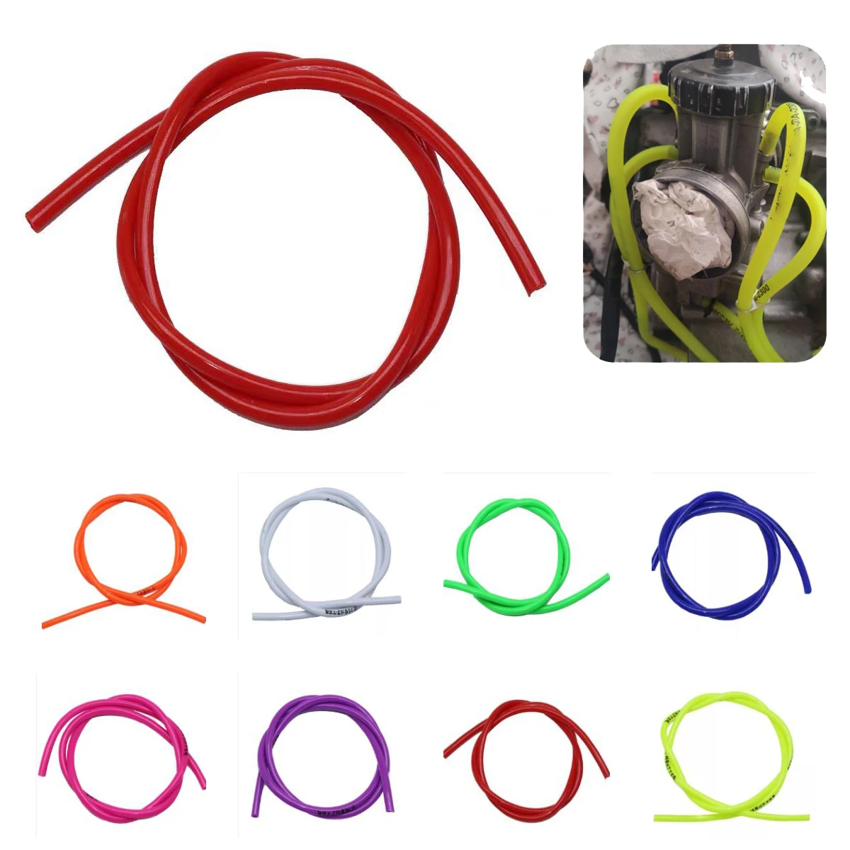 1m Universal Motorcycle Fuel Filter Hose Petrol Pipe Gas Oil For Suzuki Intruder 800 Ktm Rc 390 Xg250 Kawasaki Zzr 600 C400gt