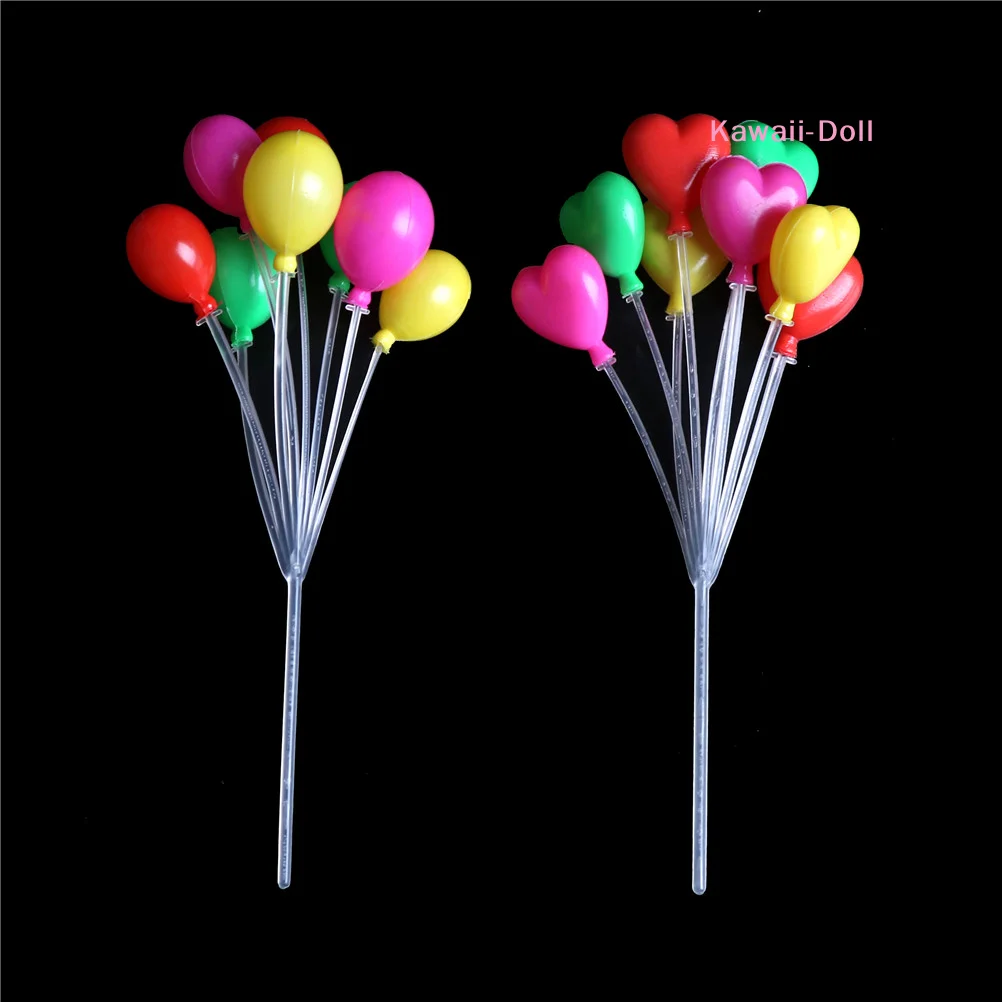 1 Stück 1:12 Puppenhaus-Miniatur, mehrfarbiger Plastikballon, Wohnzimmer-Schnur-Spielzeug