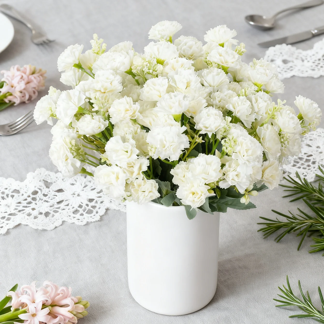 Künstliche Blumen Rose Nelke Festival Kranz Zubehör Outdoor Garten Hof Hause Vase Esstisch Bonsai Hochzeit Dekor