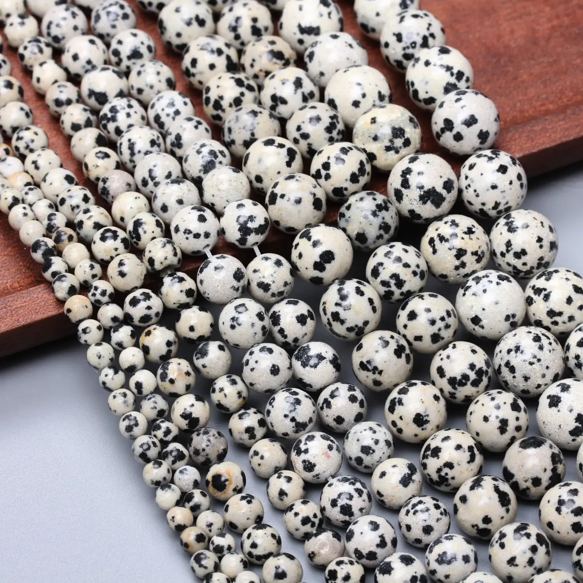 

20-60Pcs 4/6/8/10/12mm Natural Spotted Jasper Gemstone Round Smooth Stone Beads Used For Jewelry Making Bracelet Necklaces DIY